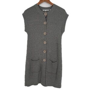 Eight Eight Eight Cotton Sleeveless Long Line Cardigan Women's Size‎ Medium